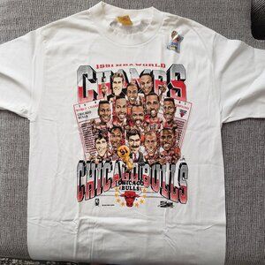 NEVER WORN Rare 1991 Chicago Bulls Championship Tee-Shirt,  size Large